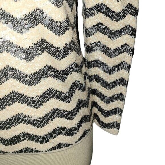 J. CREW XS Sequined Long Sleeve Chevron Shirt - Picture 3 of 3